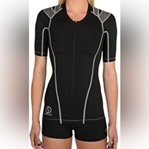 Black Intelliskin Short Sleeve Women's posture correct top,size XXL.